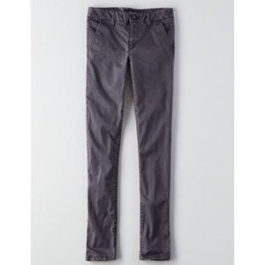 American Eagle preppy pewter purple gray skinny pant Y2K classic Bella Swan work